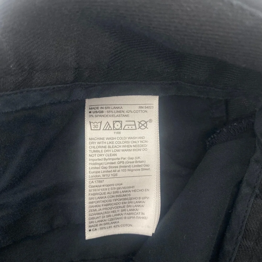 Banana Republic Wide Leg‎ Pants Womens 4 Black High Rise Twill Trouser